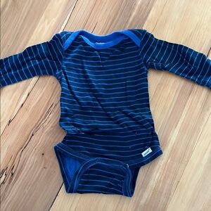 Gerber Blue Striped Bodysuit with Soft Cotton Fabric